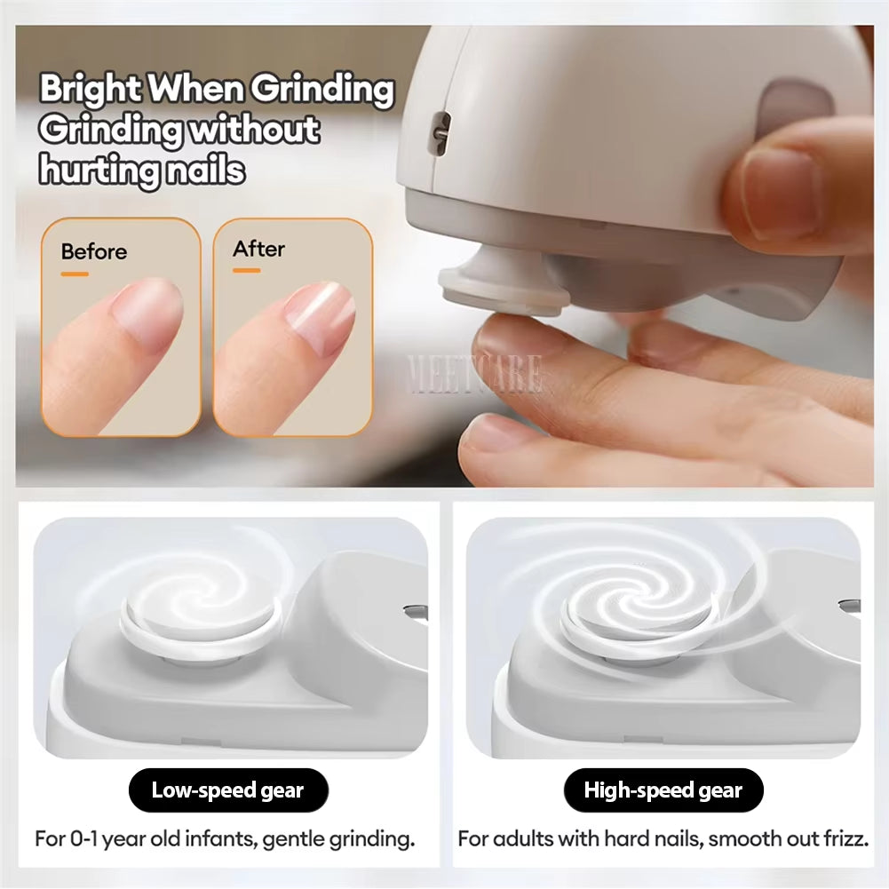 2In1 Wireless Nail Clipper Grinding for Adult Child Nail Grinder Polish Trimmer Machine Portable Finger Toe Nails Cutter Tool