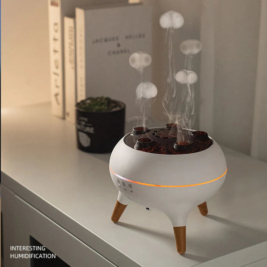 Dynamic Jellyfish Air Humidifier 250Ml Essential Oil Diffuser Remote Control Bedroom Humidifier with 7 Colorful Night Lights